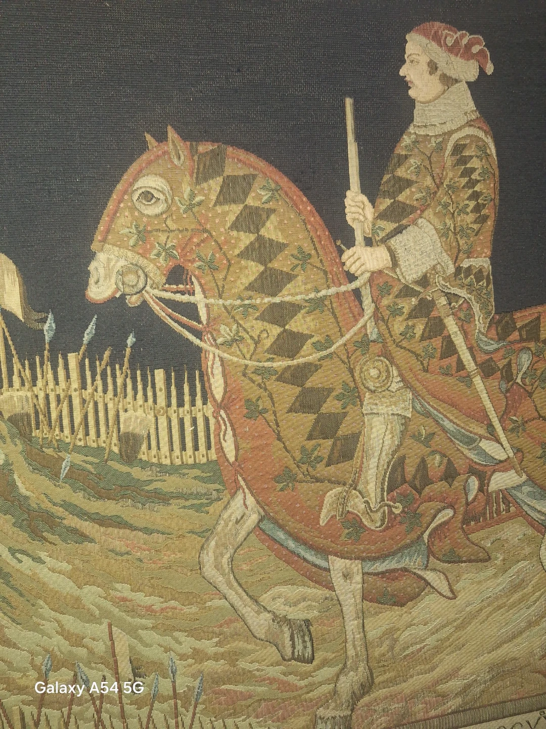 Framed Tapestry with Castle and Knight on Horseback - photo 3