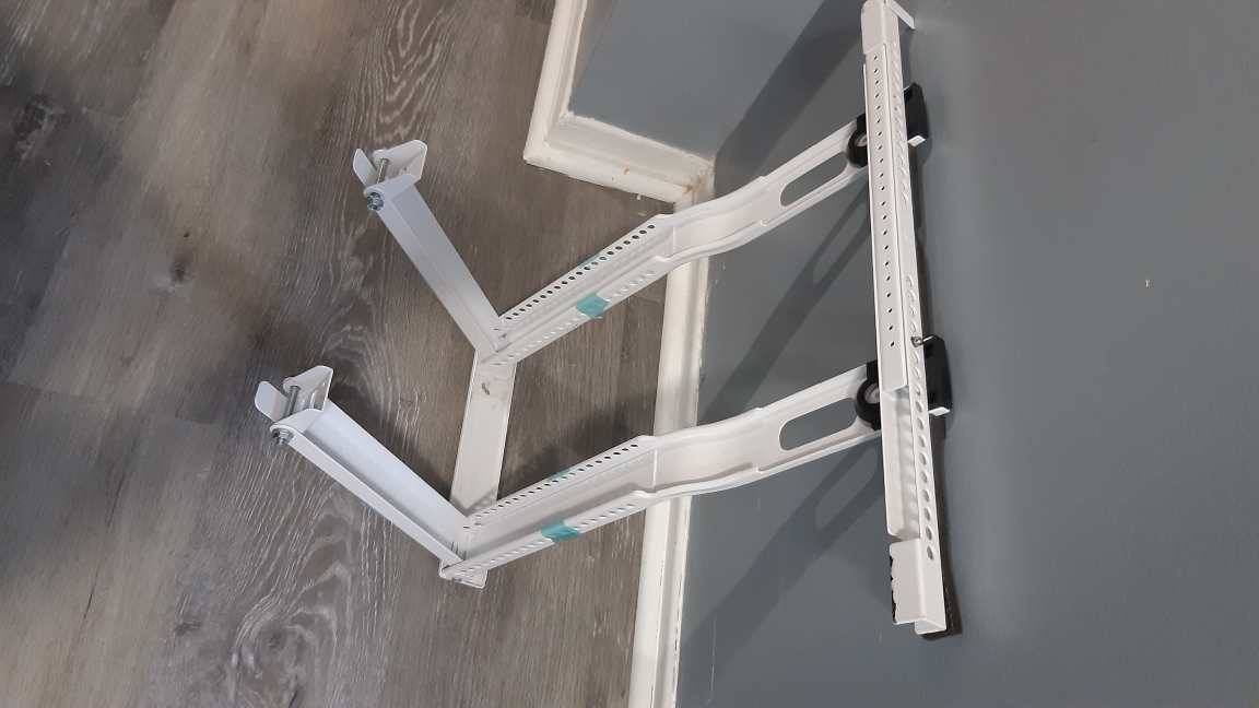 White Metal Air Conditioner Outdoor Unit Mounting Bracket - photo 3