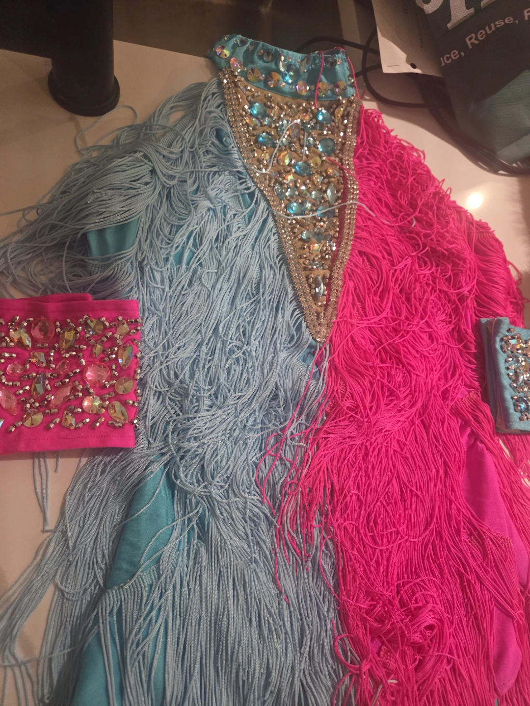 Fringed Dance Costume with Rhinestones - photo 2