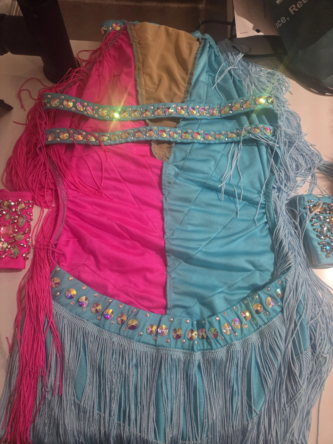 Fringed Dance Costume with Rhinestones - photo 3