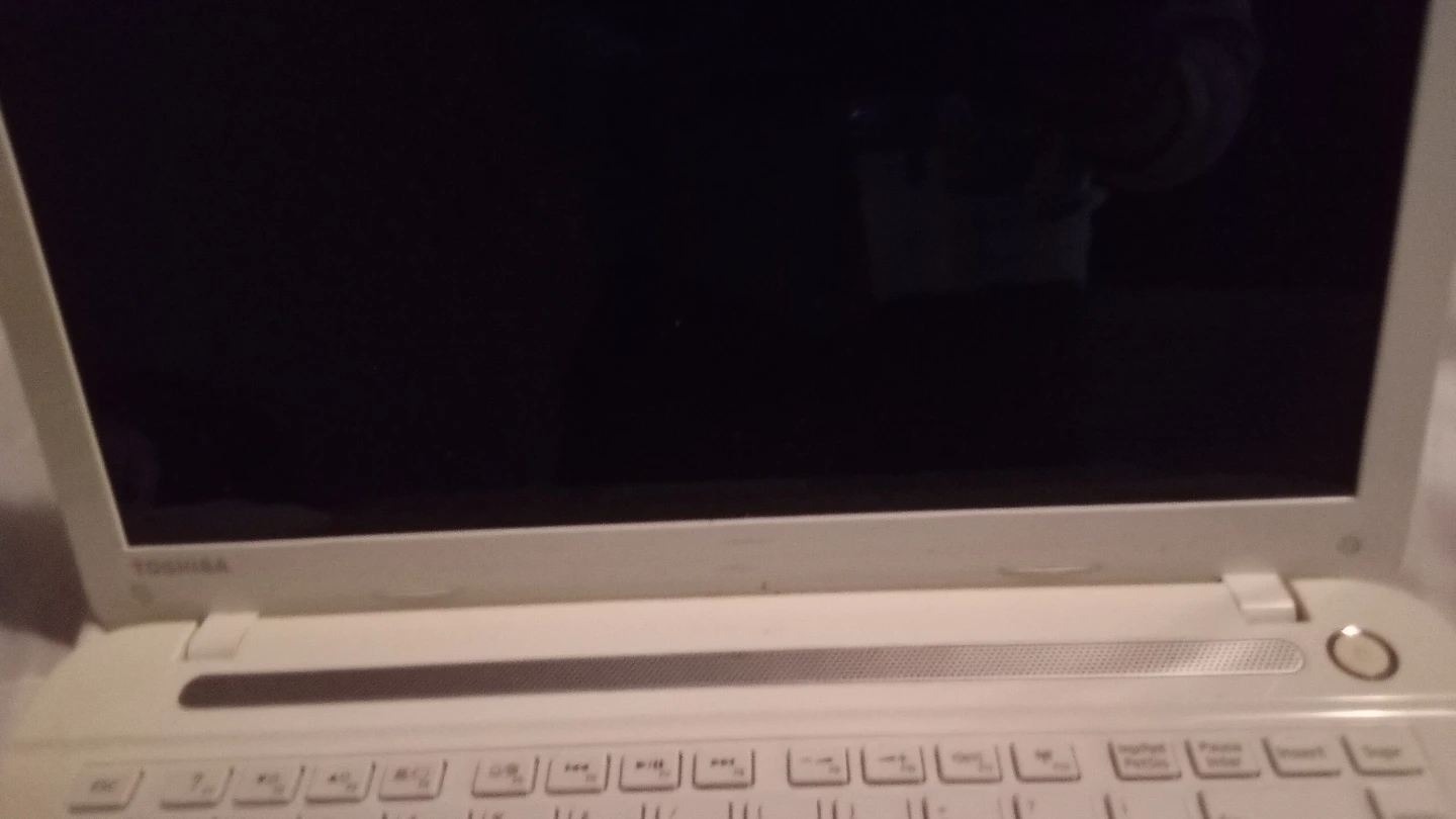 White Toshiba Laptop