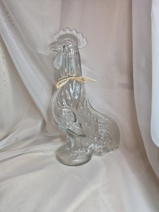 Beautiful Vintage Glass Rooster Decanter Bottle... - photo 2