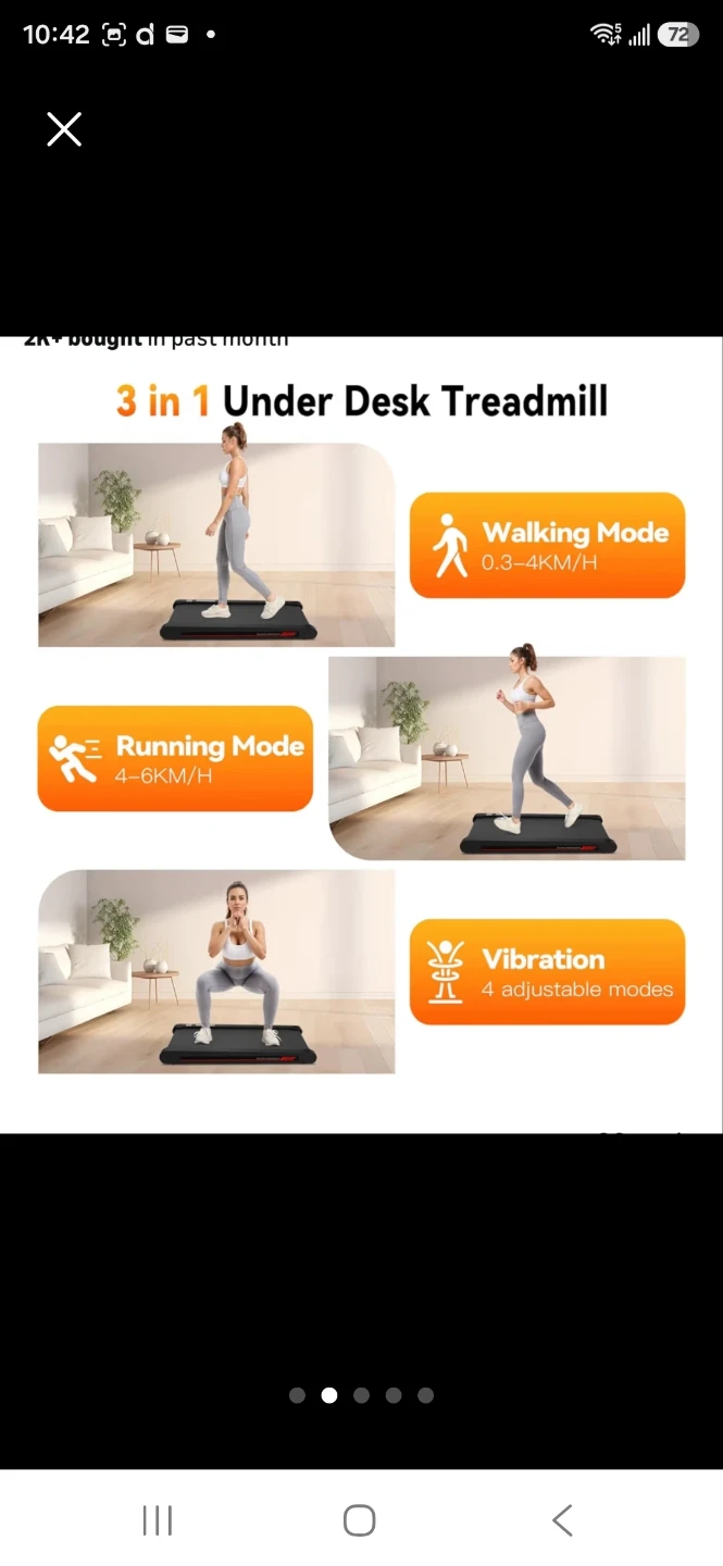 Sperax Sp-ca-01 3-in-1 Under Desk Treadmill - photo 2