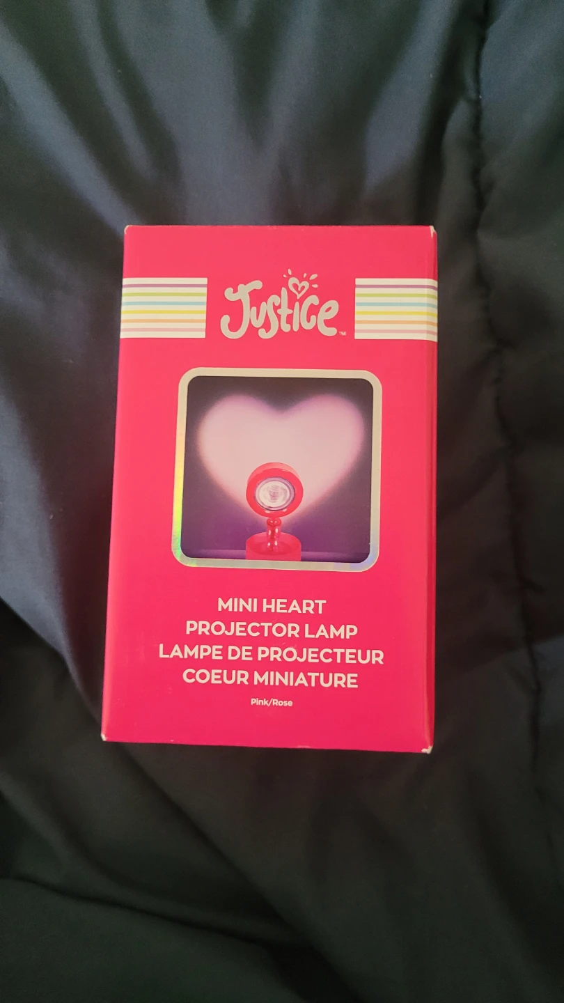 Justice Mini Heart Projector Lamp Pink