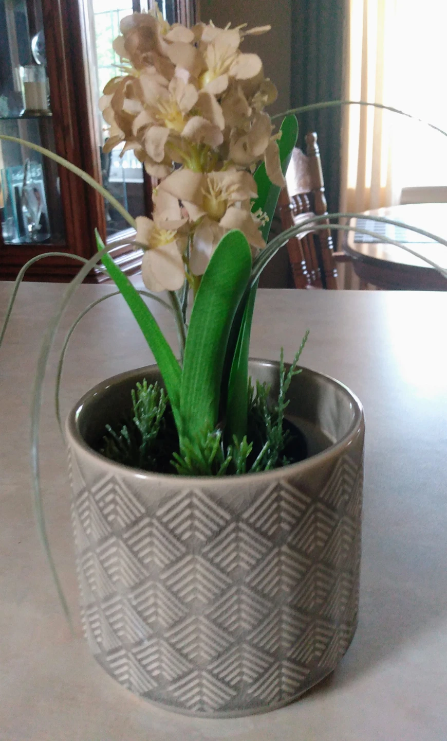 Artificial Flower Arrangement in Decorative Ceramic Pot - photo 2