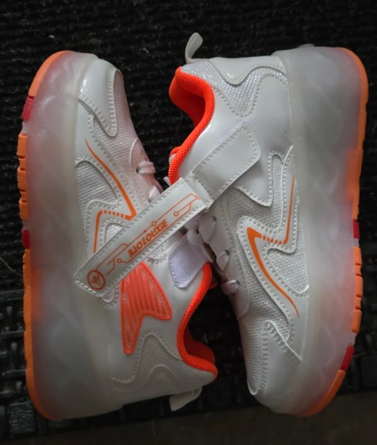 New Kids Luminous Roller Shoes - White/Orange - Size 34 - photo 5