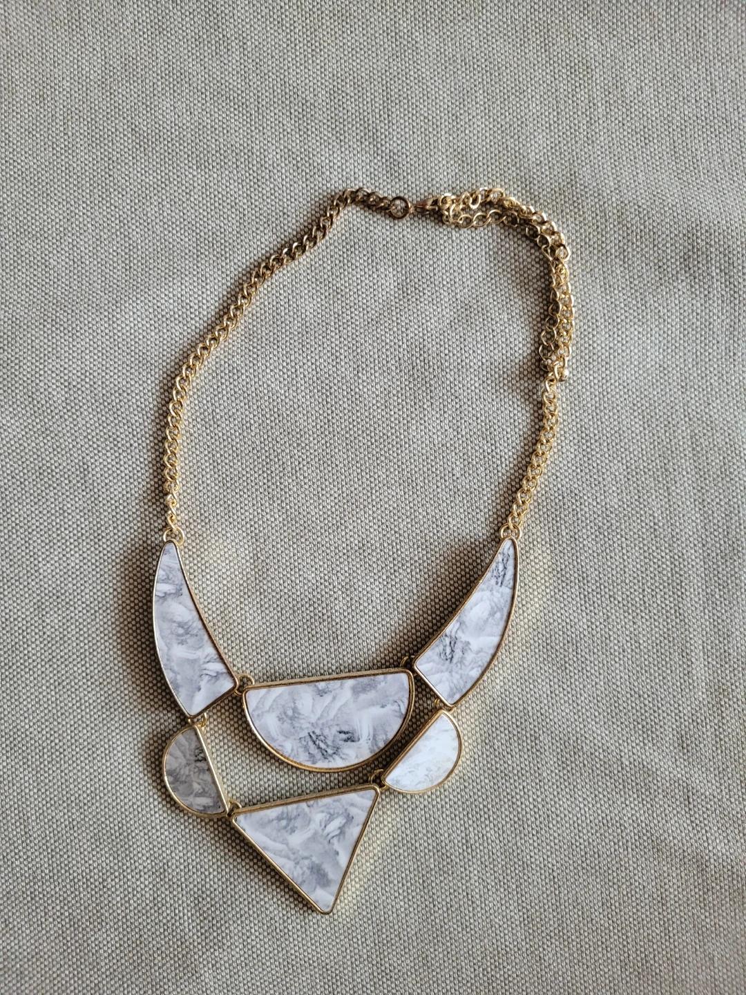 Marble Stone Statement Necklace
