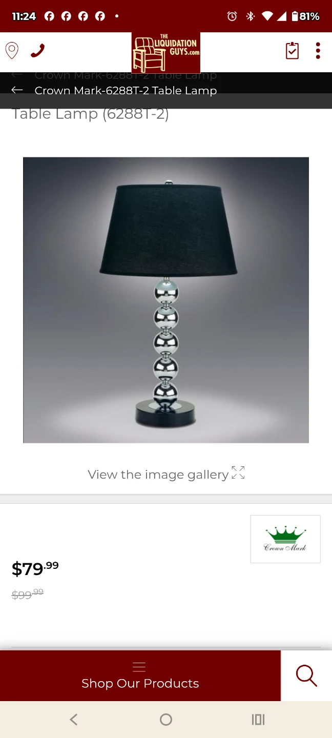 Crown Mark Table Lamp - photo 2