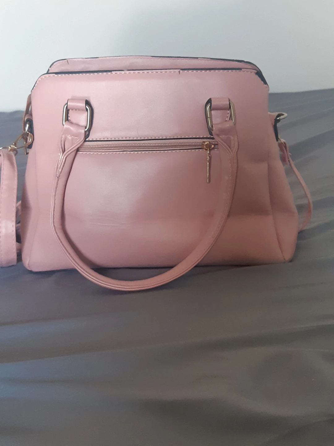 Pink Quilted Handbag with Shoulder Strap - photo 2