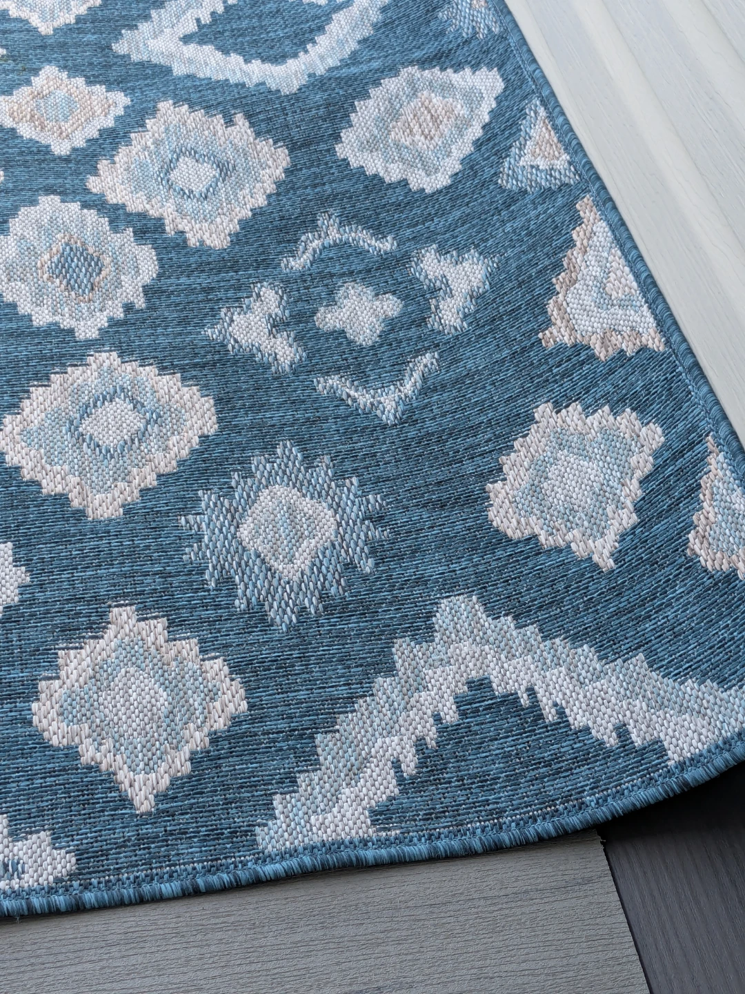 Blue Geometric Pattern Area Rug - photo 3