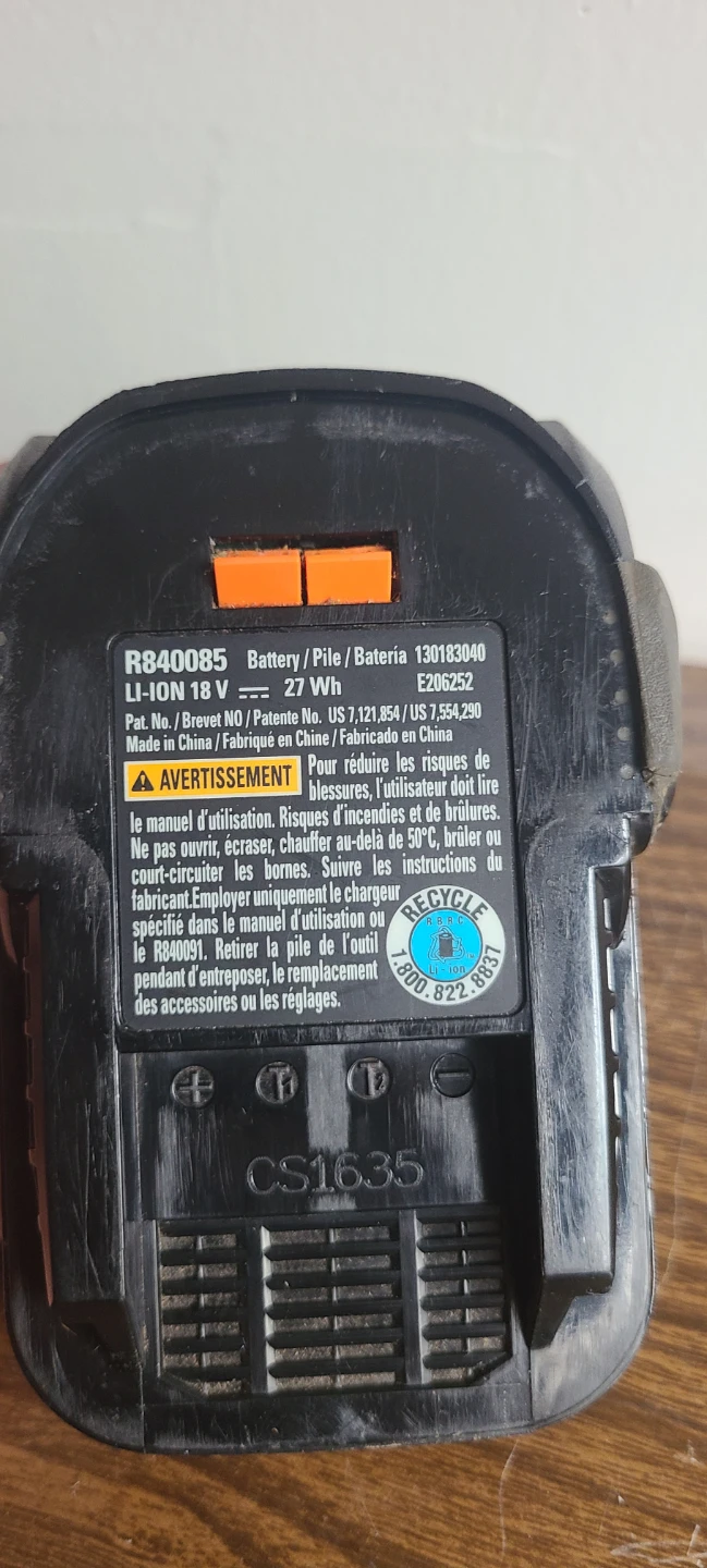 Ridgid Genuine OEM AC840085 1.5 Amp Hour 18V Compact Battery - photo 3
