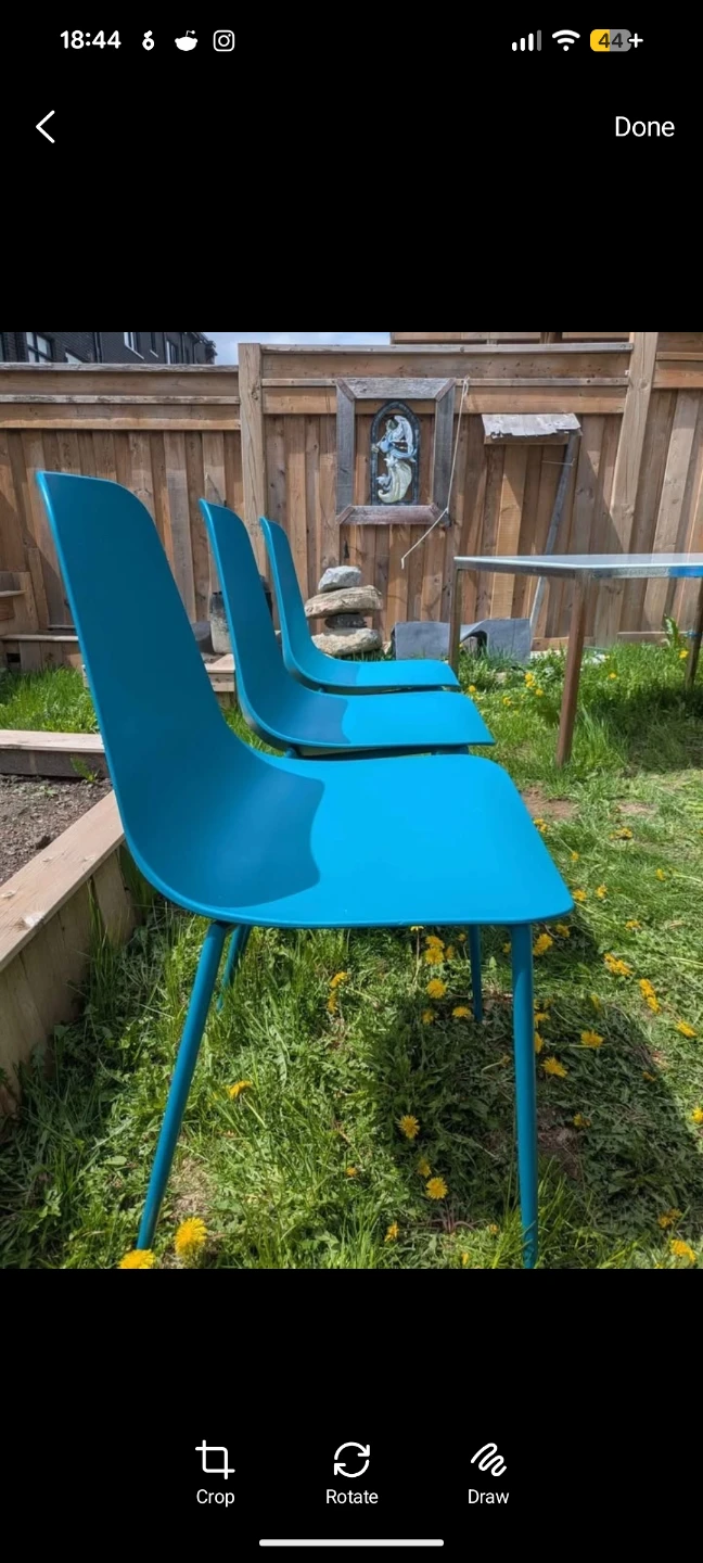 Article Blue Plastic Dining Chairs (Set of 3) - photo 5