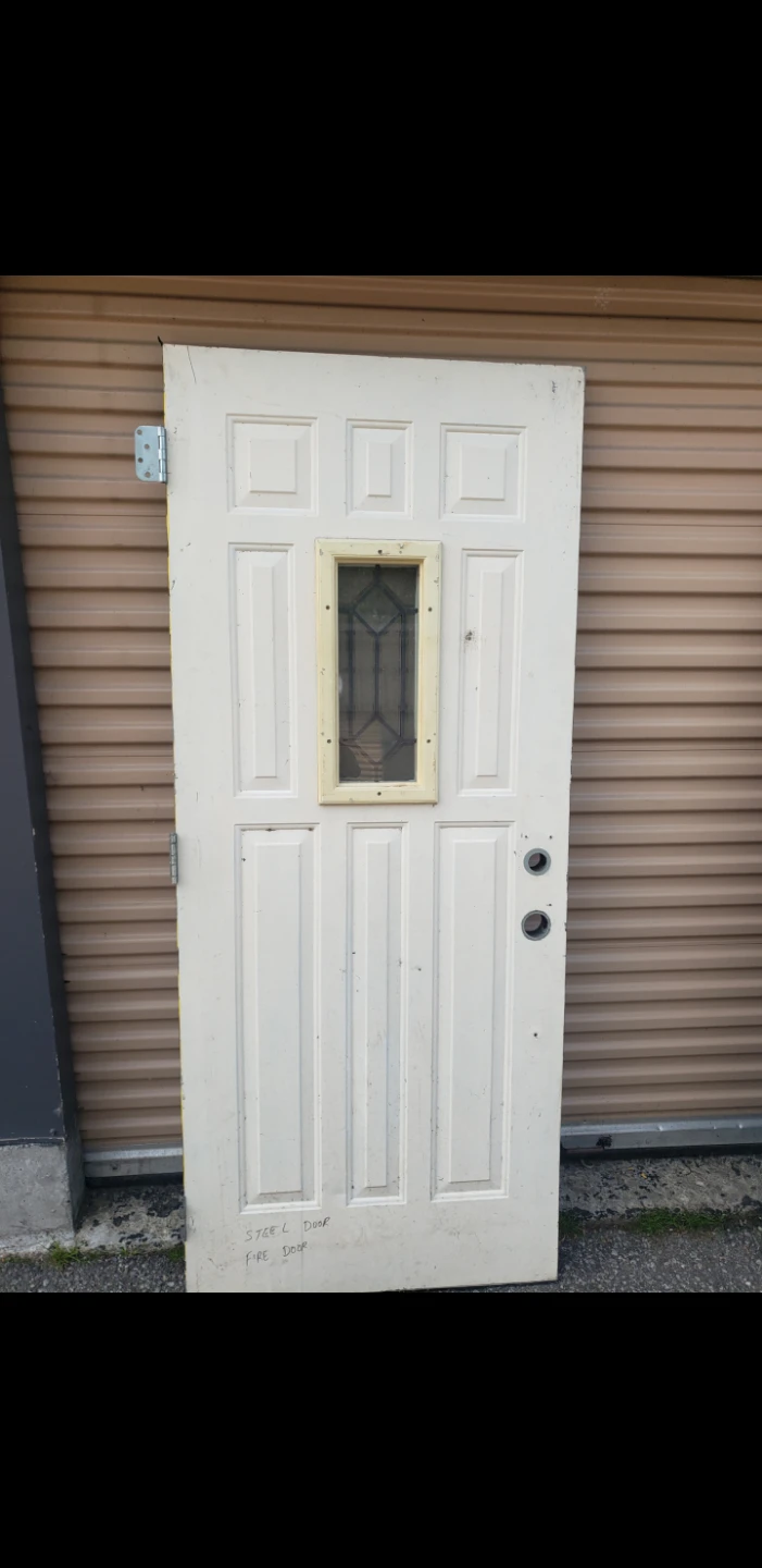 White Exterior Door with Glass Archway - photo 2