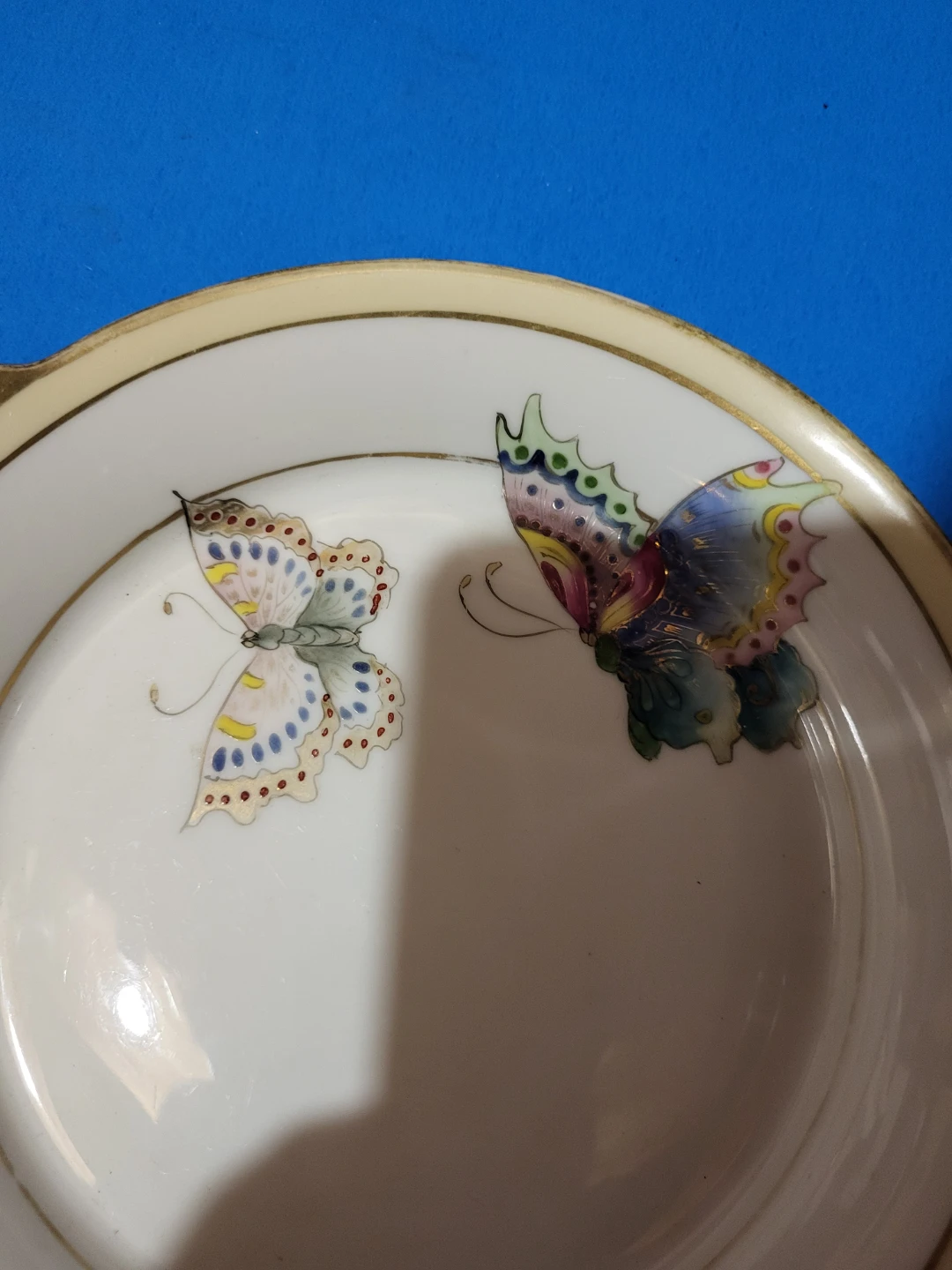 Vintage Hand Painted Nippon Serving Dish with Handles - photo 2
