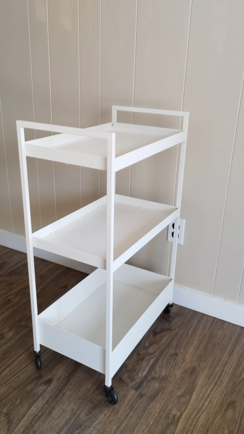 IKEA NISSAFORS 3-Tier Rolling Cart - White - photo 2