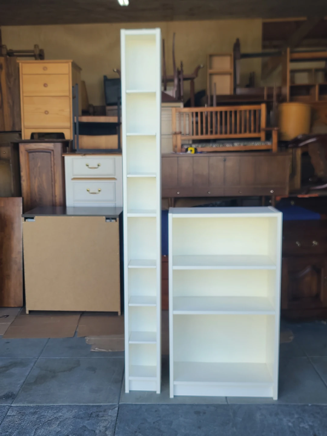 White Bookcase Set