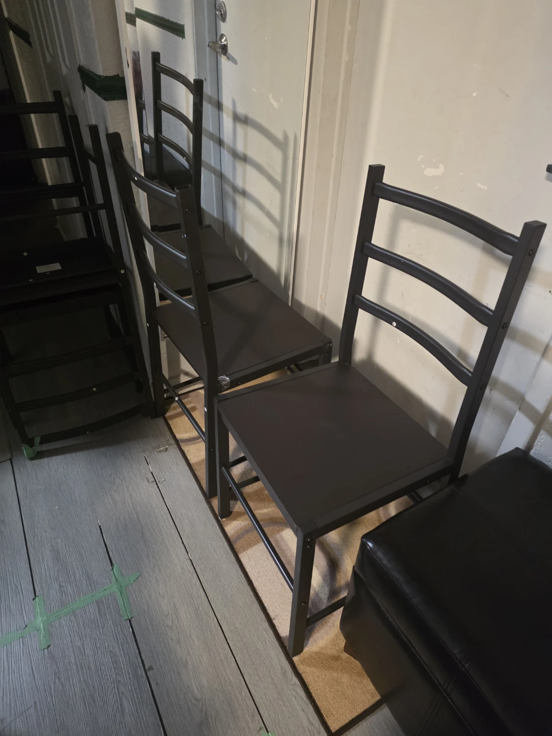 Set of 4 Black Dining Chairs - photo 4