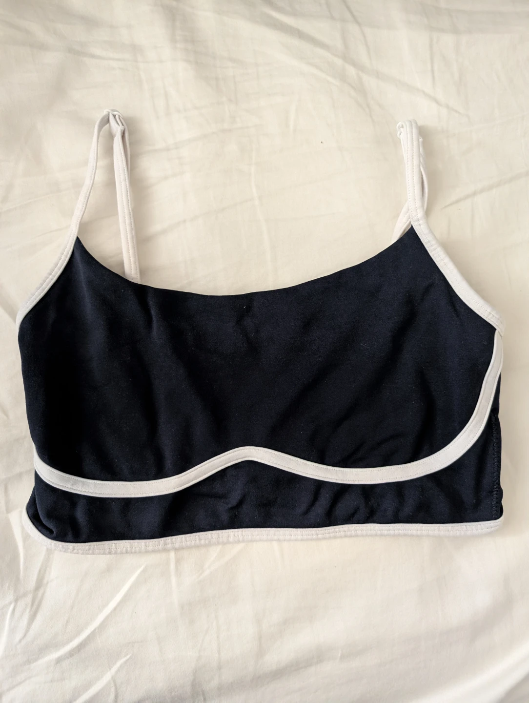 Primark Navy Sports Bra Crop Top summer gym top M 12" ptp