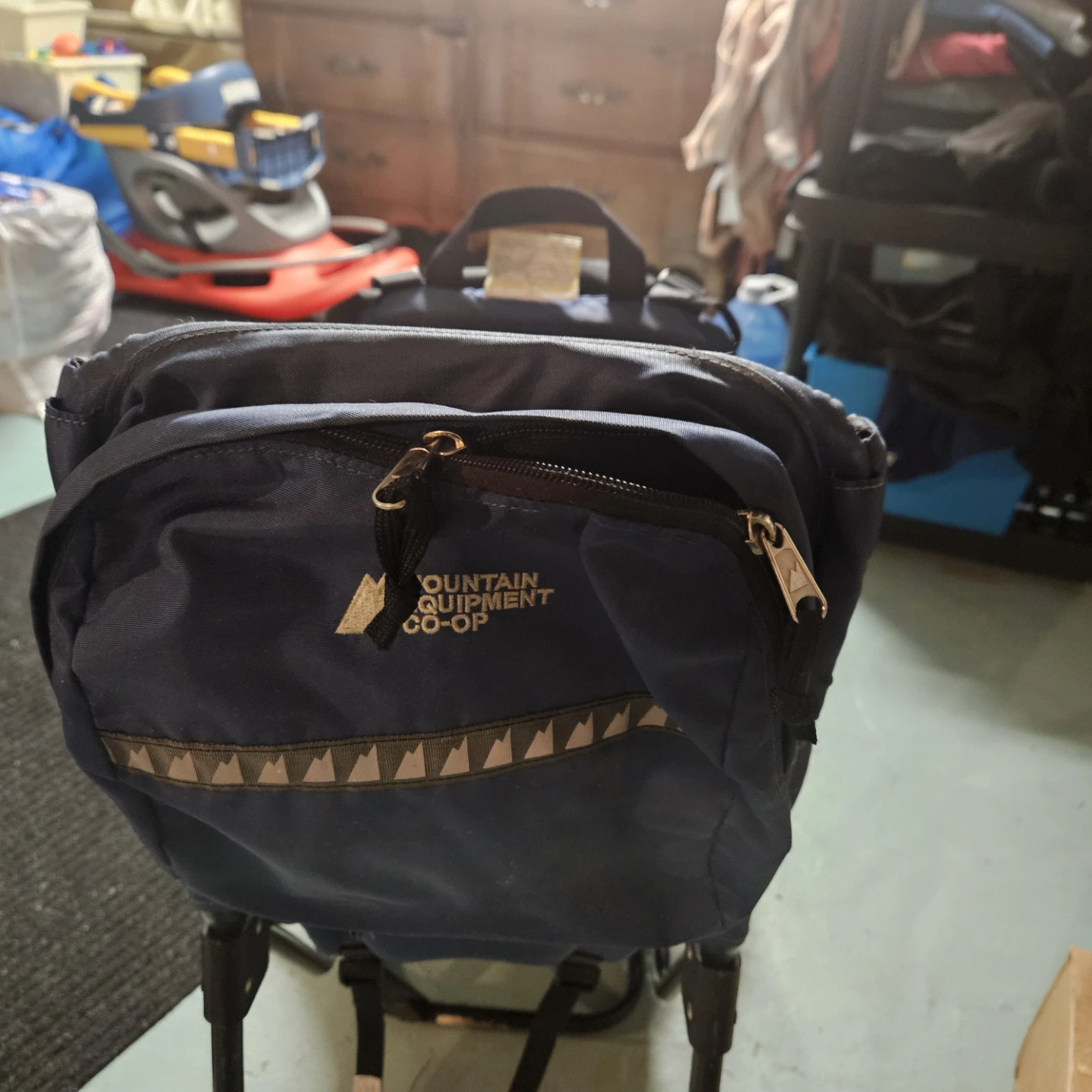 Child carrier back pack with rain cover