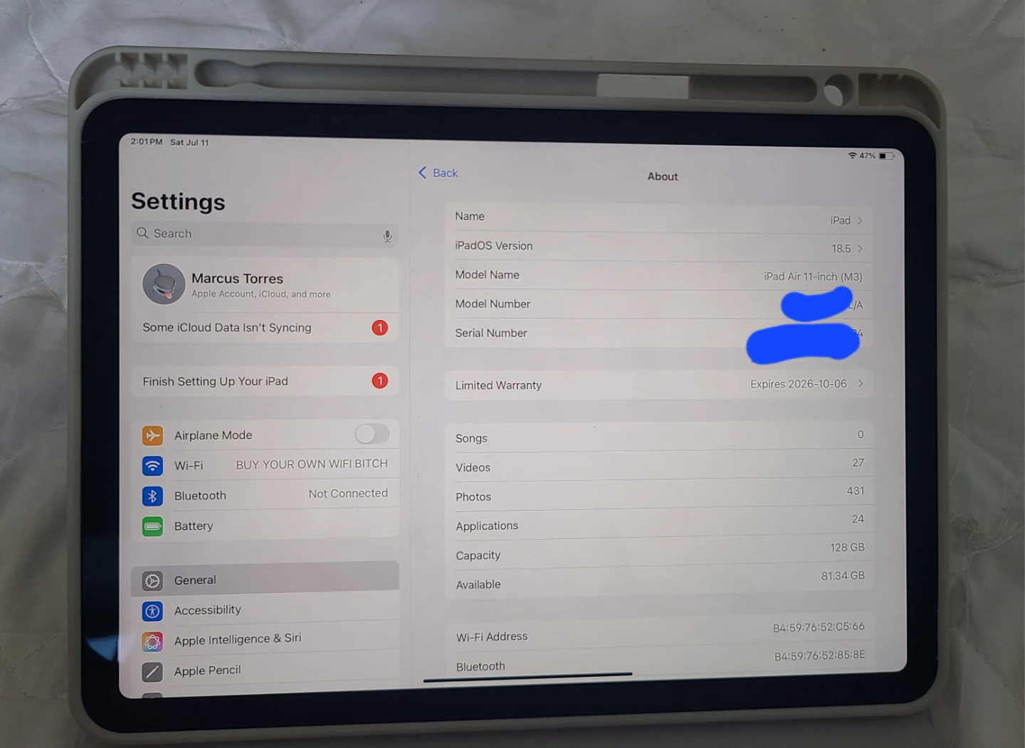 Apple iPad (M3) 11-inch 128GB