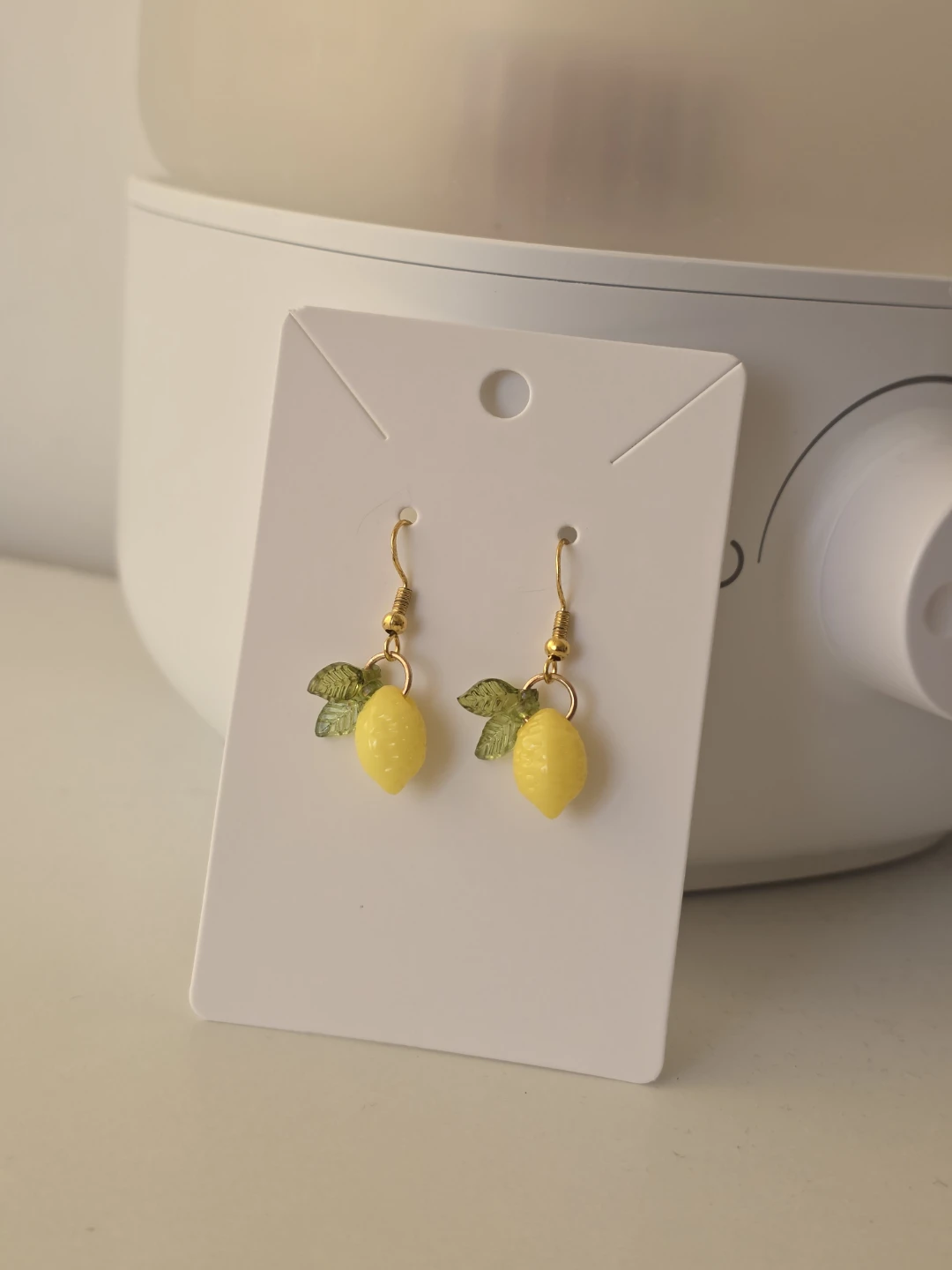 Last 3 left - Lemon Drop Earrings with Leaf Detail - photo 2