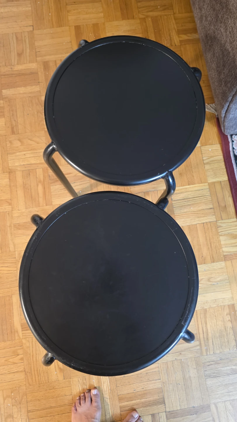 Set of 2 Black Stools - photo 2