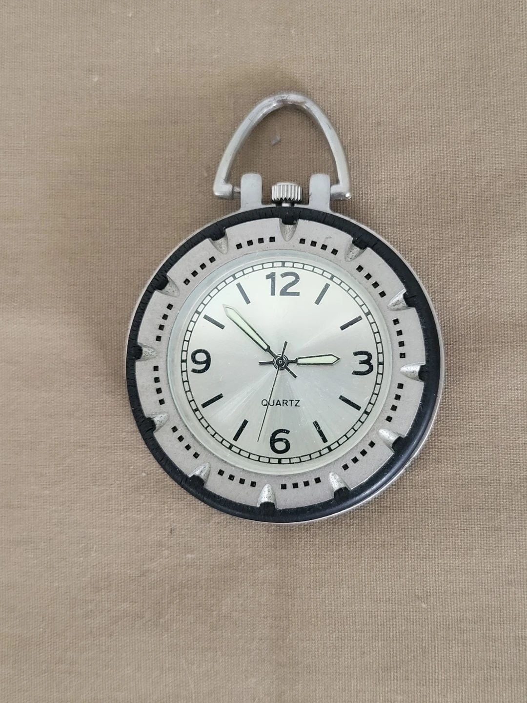 Silver Quartz Pocket Watch