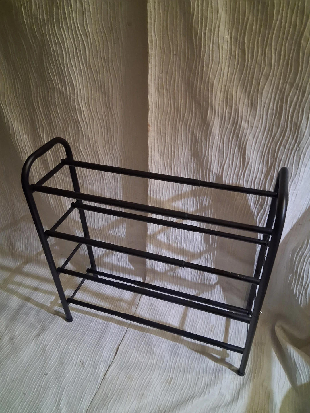 Adjustable Black 4-Tier Shoe Rack - photo 2