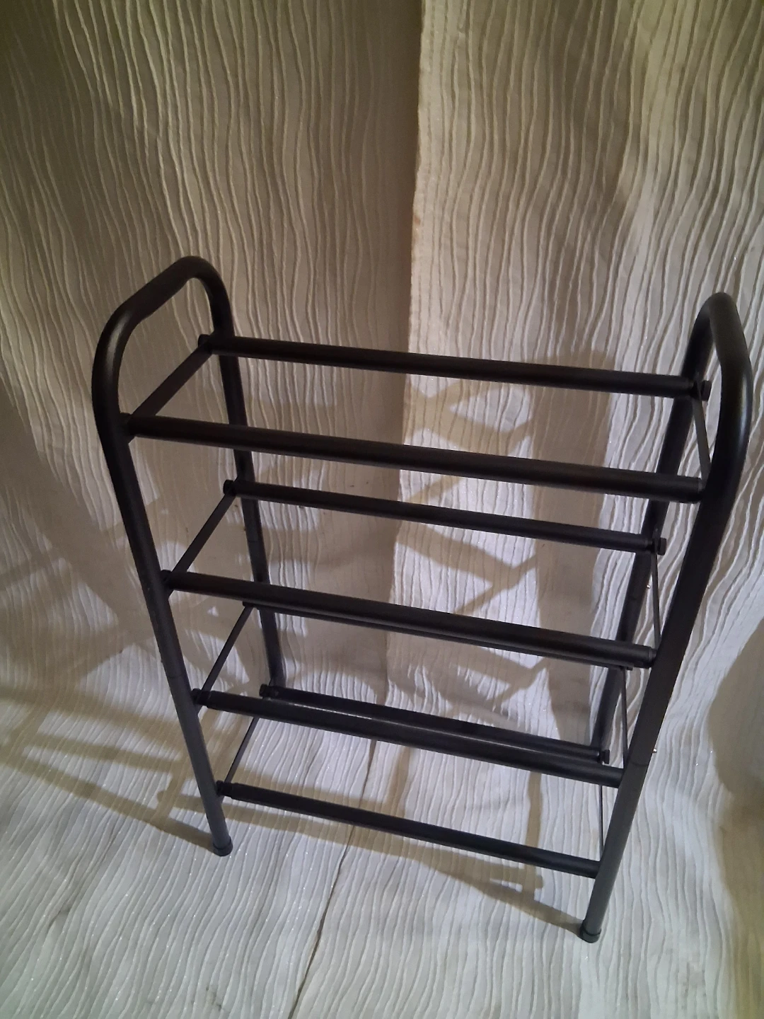 Adjustable Black 4-Tier Shoe Rack - photo 3