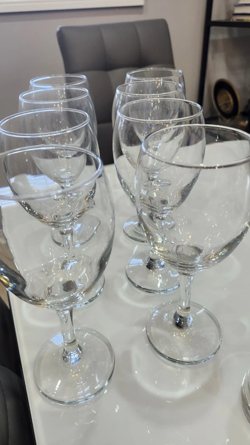 Set of 6 Clear Wine Glasses - photo 2