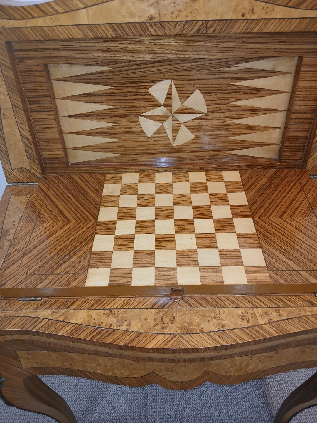 Antique Inlaid Writing Desk with Game Boards - photo 2