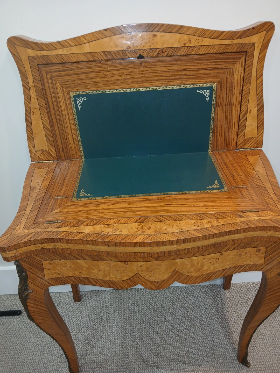 Antique Inlaid Writing Desk with Game Boards - photo 3