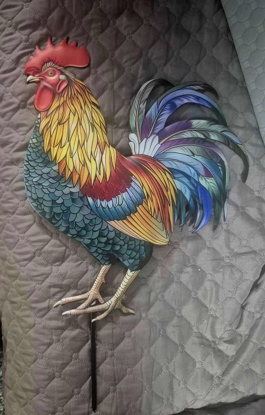 Decorative 3D Metal Roosters Garden Stakes - photo 3