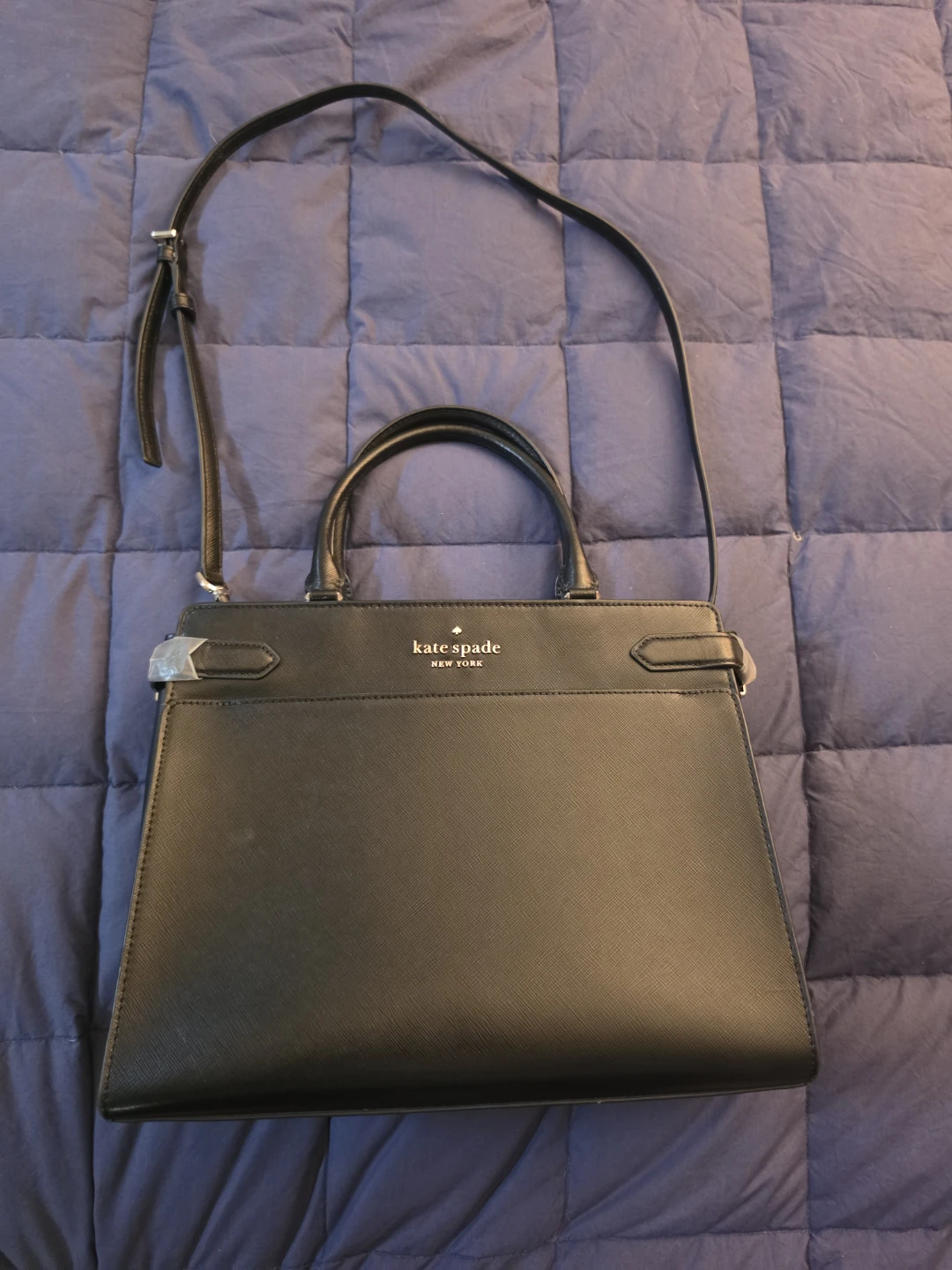 Kate Spade Staci Medium Satchel Black Saffiano Leather Purse - photo 2