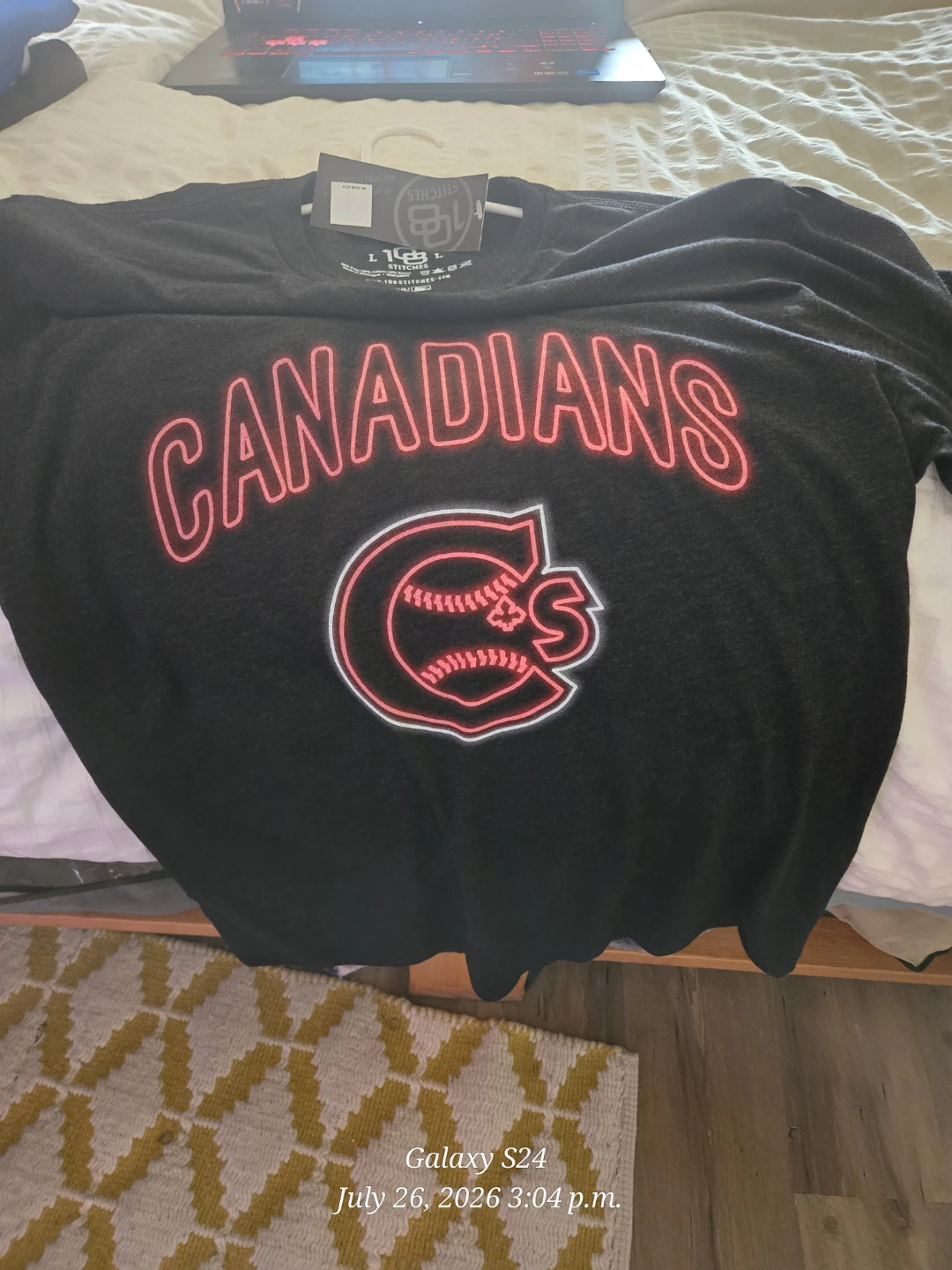 108 Stitches Vancouver Canadians Neon Tee - Large
