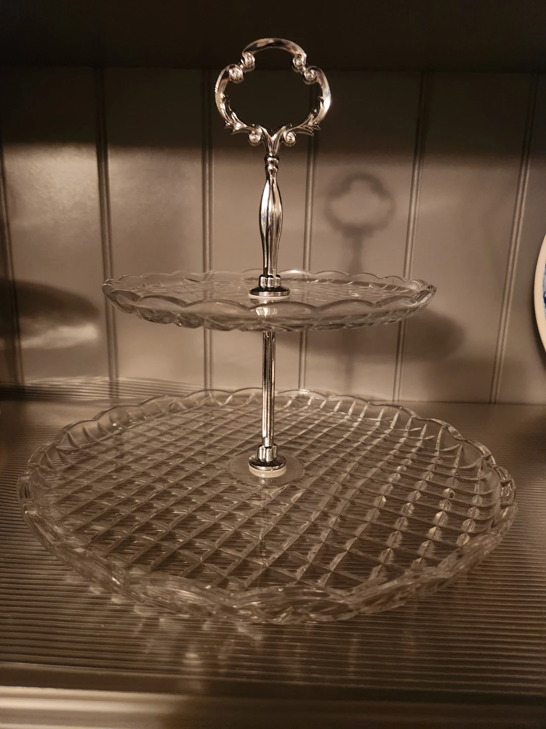 2-Tier Glass Dessert Stand