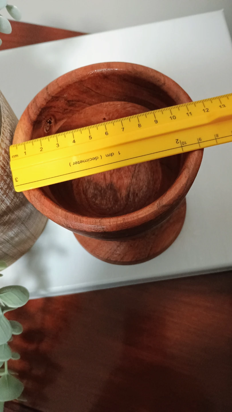 Rustic Wooden Mortar and Pestle Set - photo 2