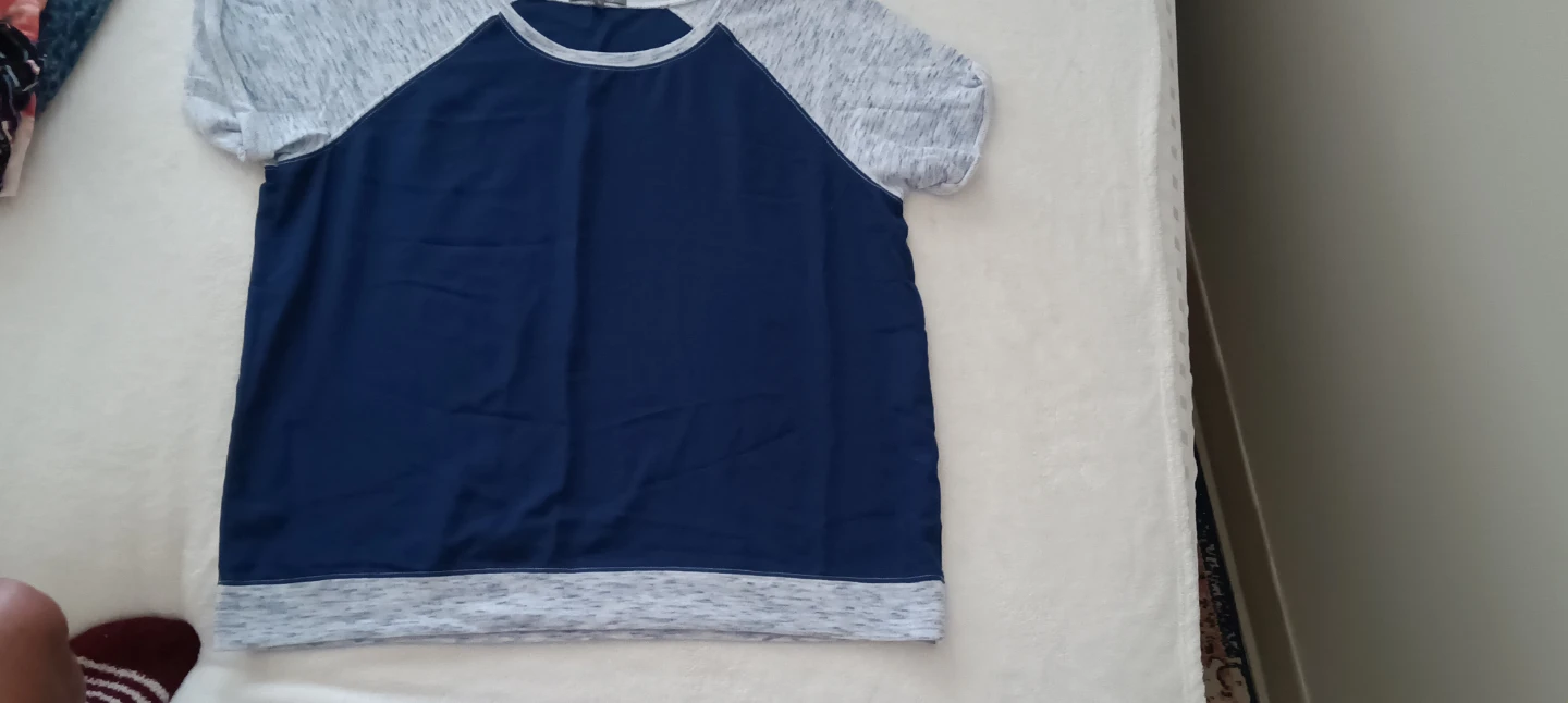 Blue & Gray Raglan T-Shirt - photo 2