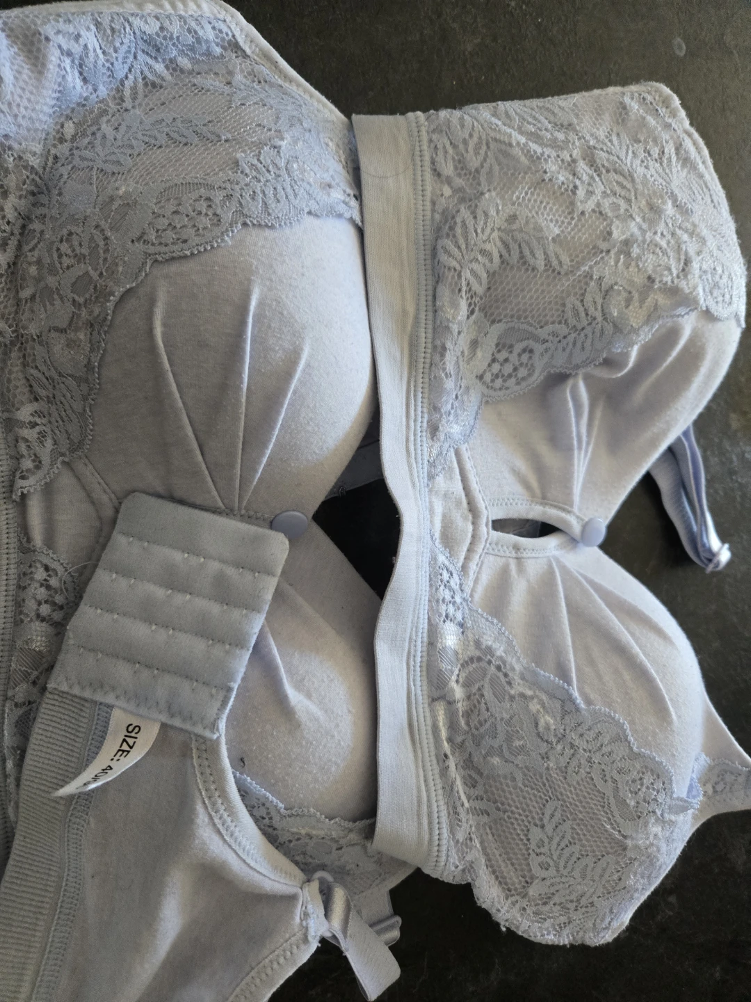 Light Blue Lace Trim Bra
