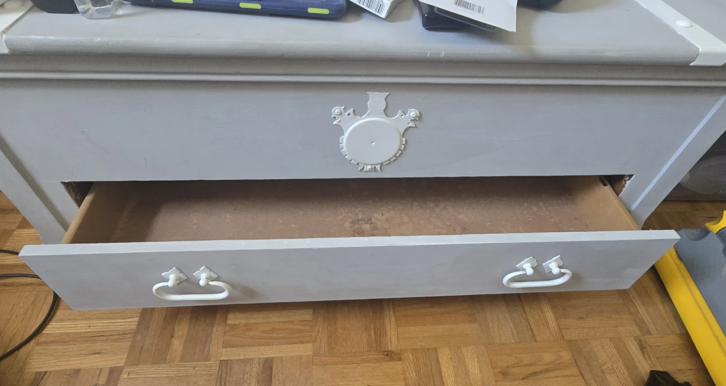 Grey Storage Chest with Drawers - photo 3
