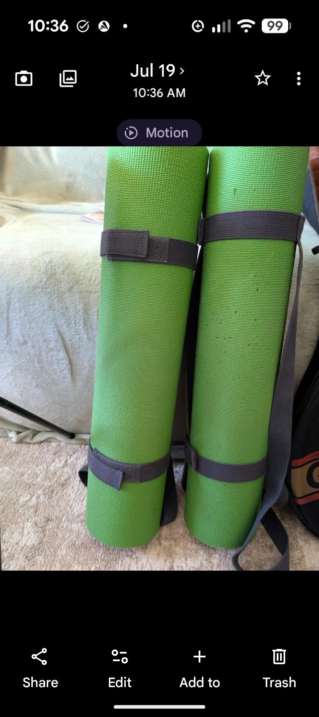 Green Yoga Mat with Straps