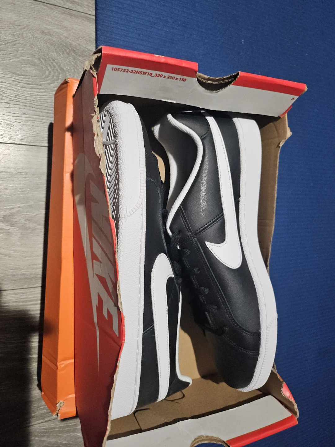 Nike Court Royale Shoes Black White Size 10