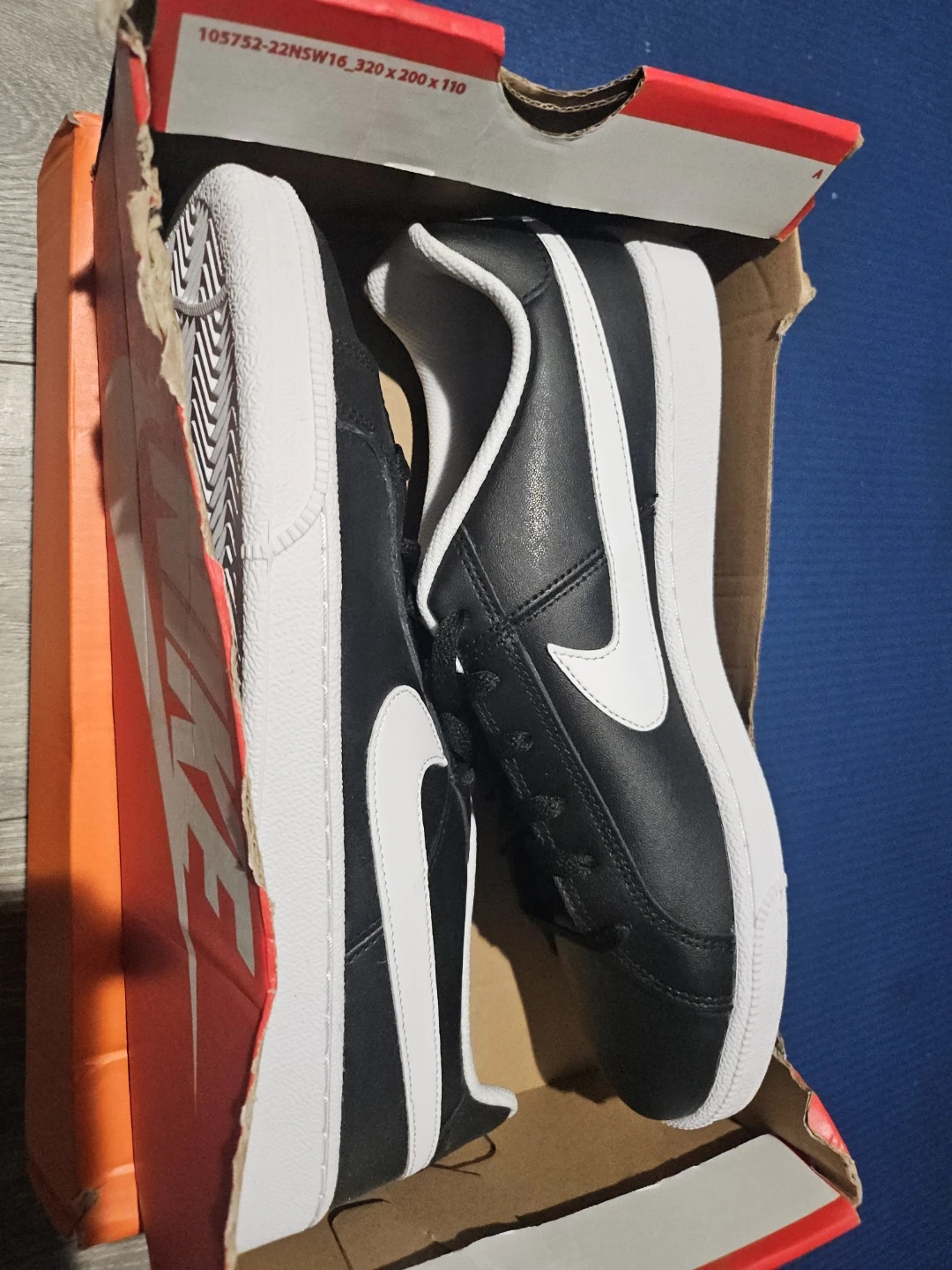 Nike Court Royale Shoes Black White Size 10 - photo 2