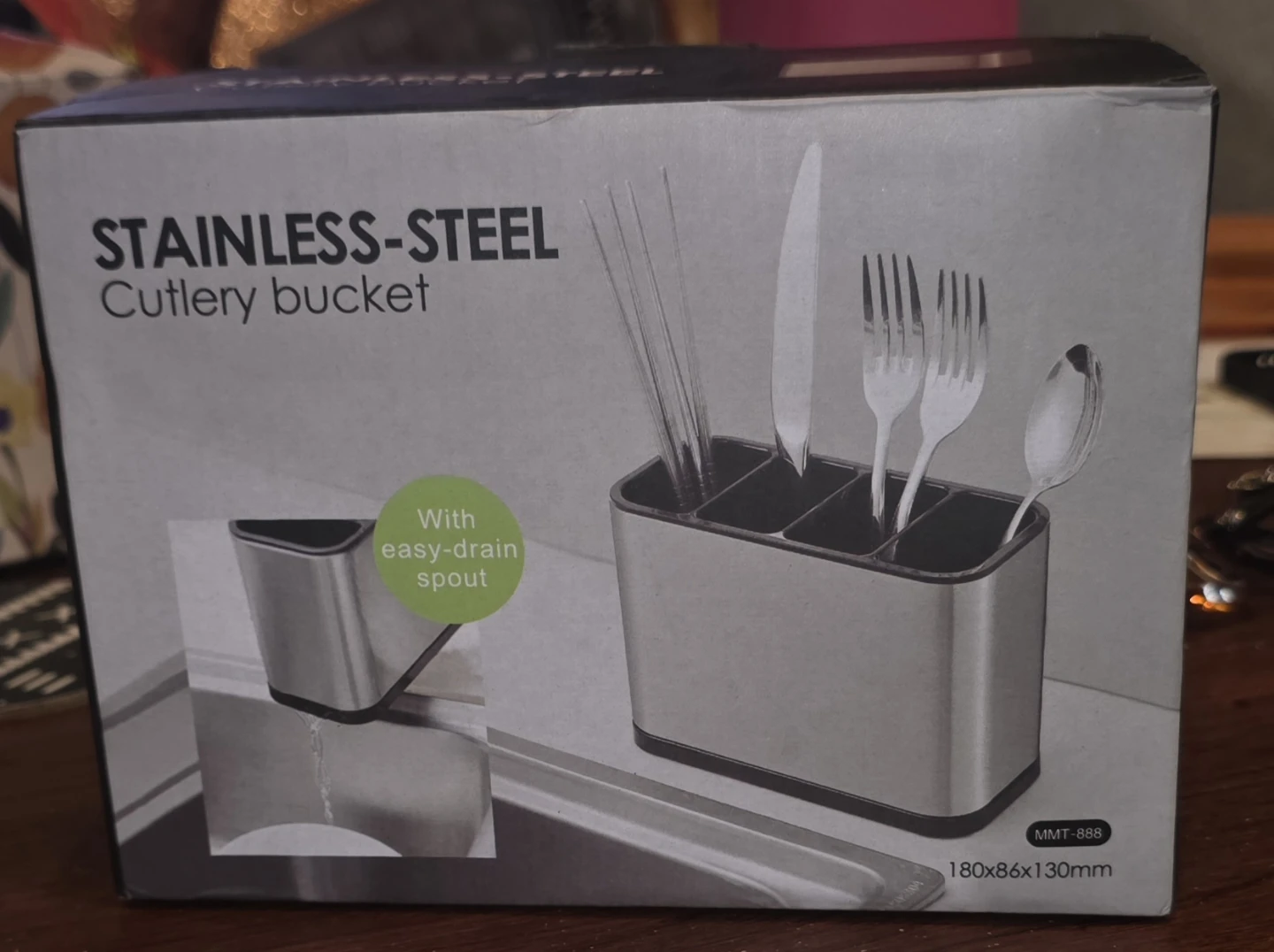 Stainless-Steel Cutlery Bucket - photo 2