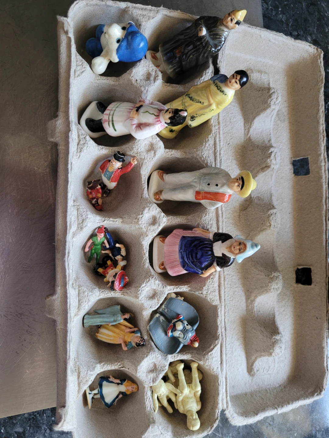 Figurines from tea vintage and other wee figurines