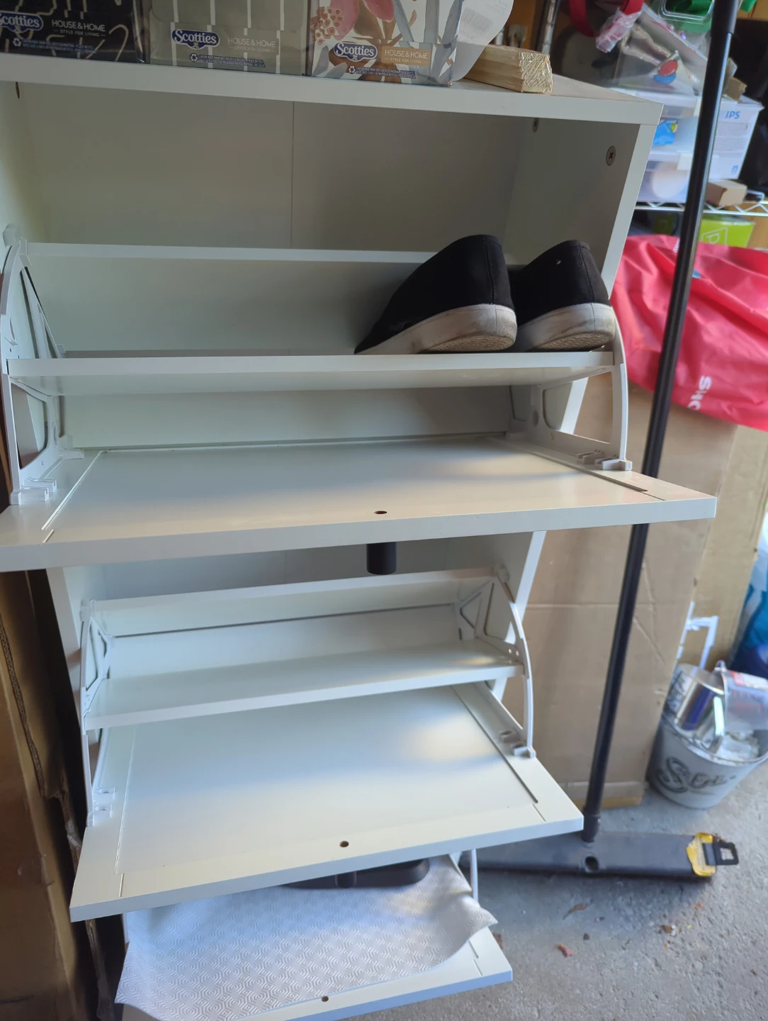 Shoe Cabinet with Woven Door Inserts - photo 2