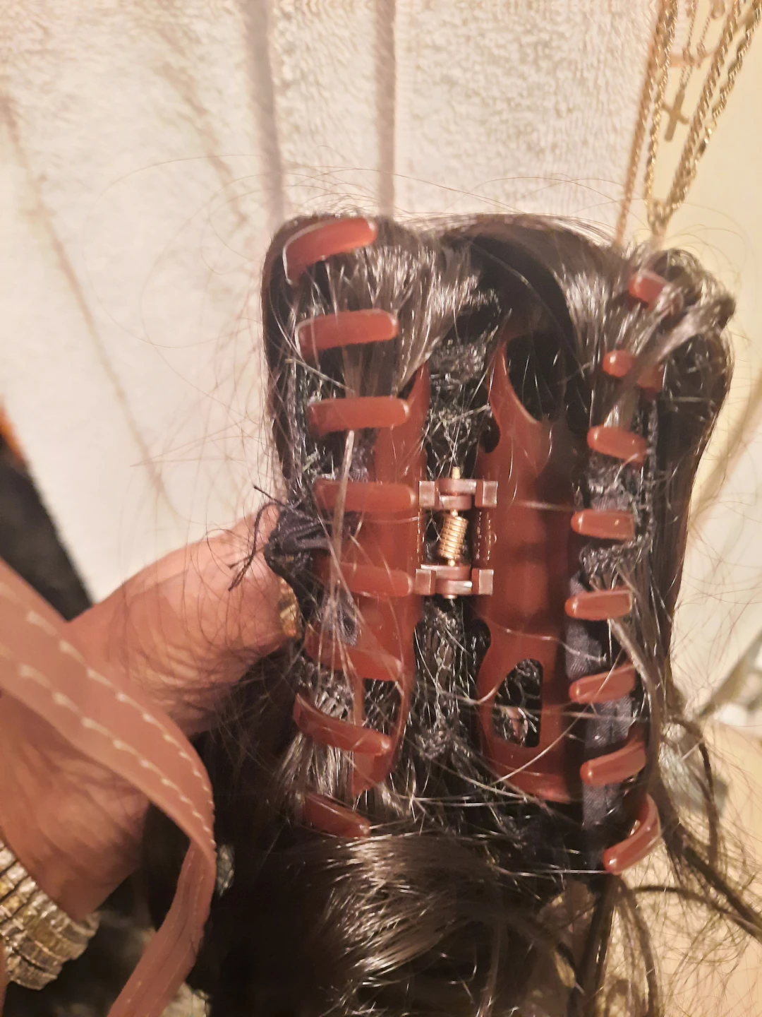 NWT Dark Brown Clip-in Hair Extension - Wavy - photo 3