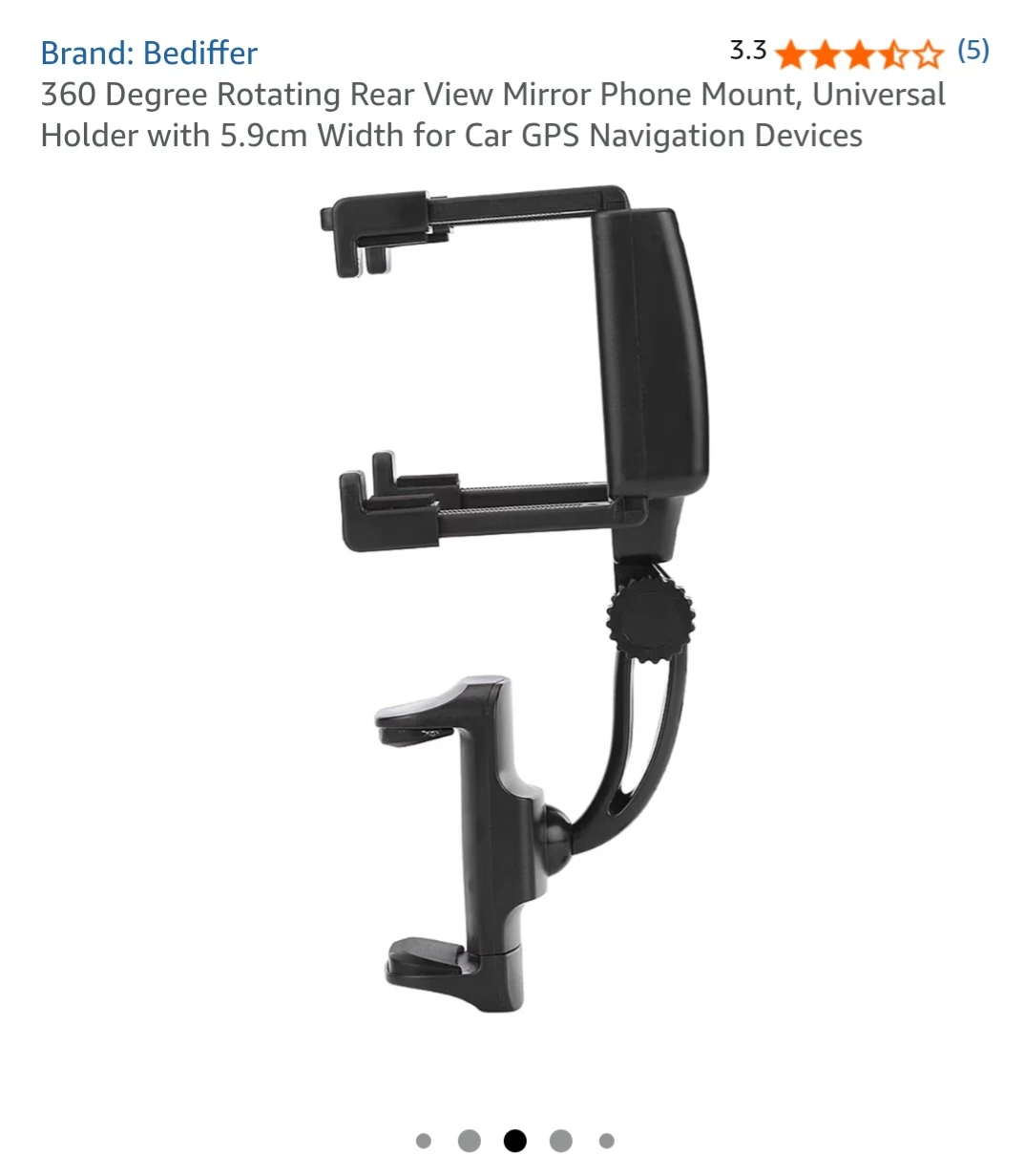Bediffer 360 Degree Rotating Rear View Mirror Phone Mount - photo 4