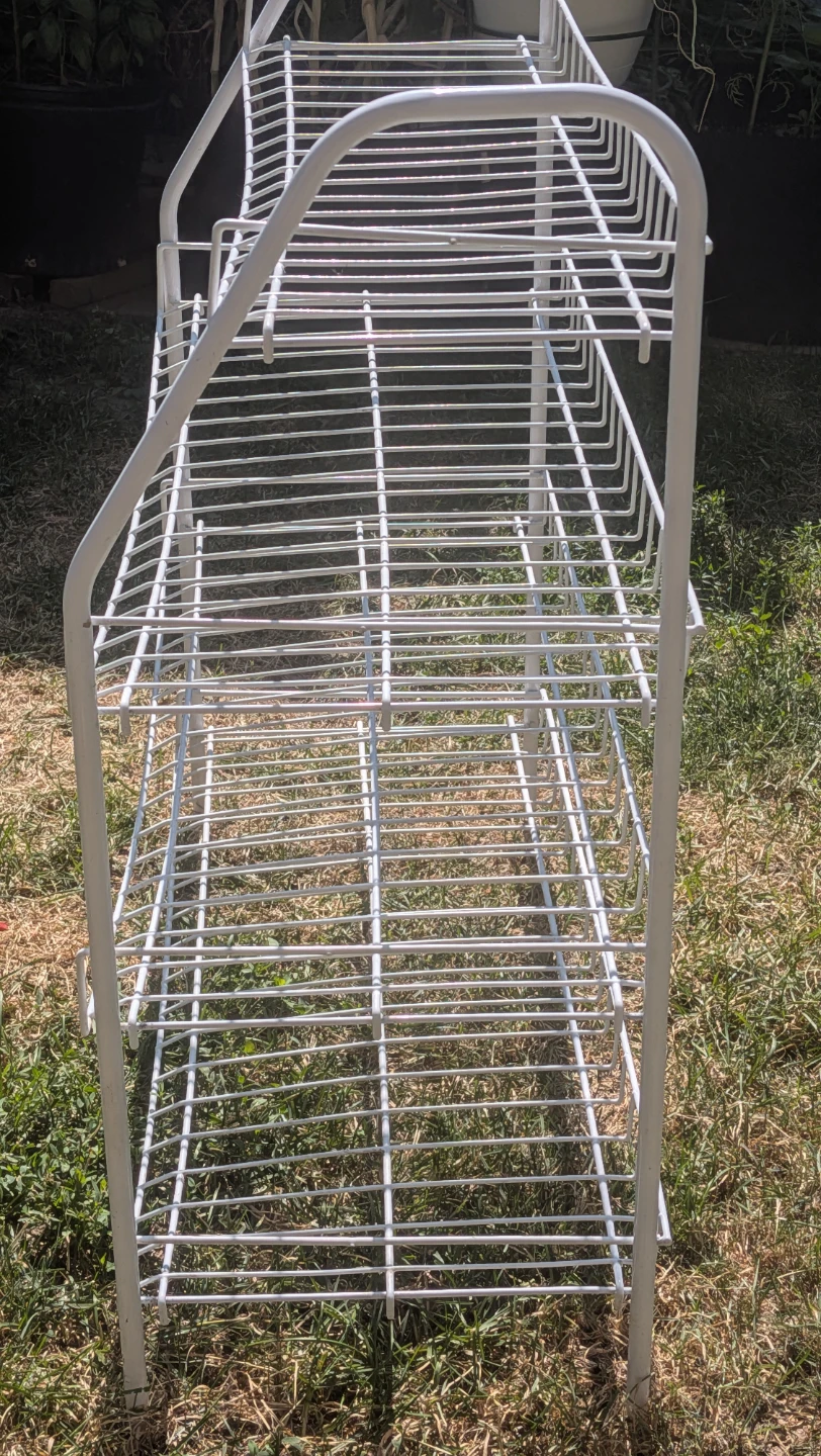 White 4-Tier Wire Shelf Unit shoe rack - photo 3
