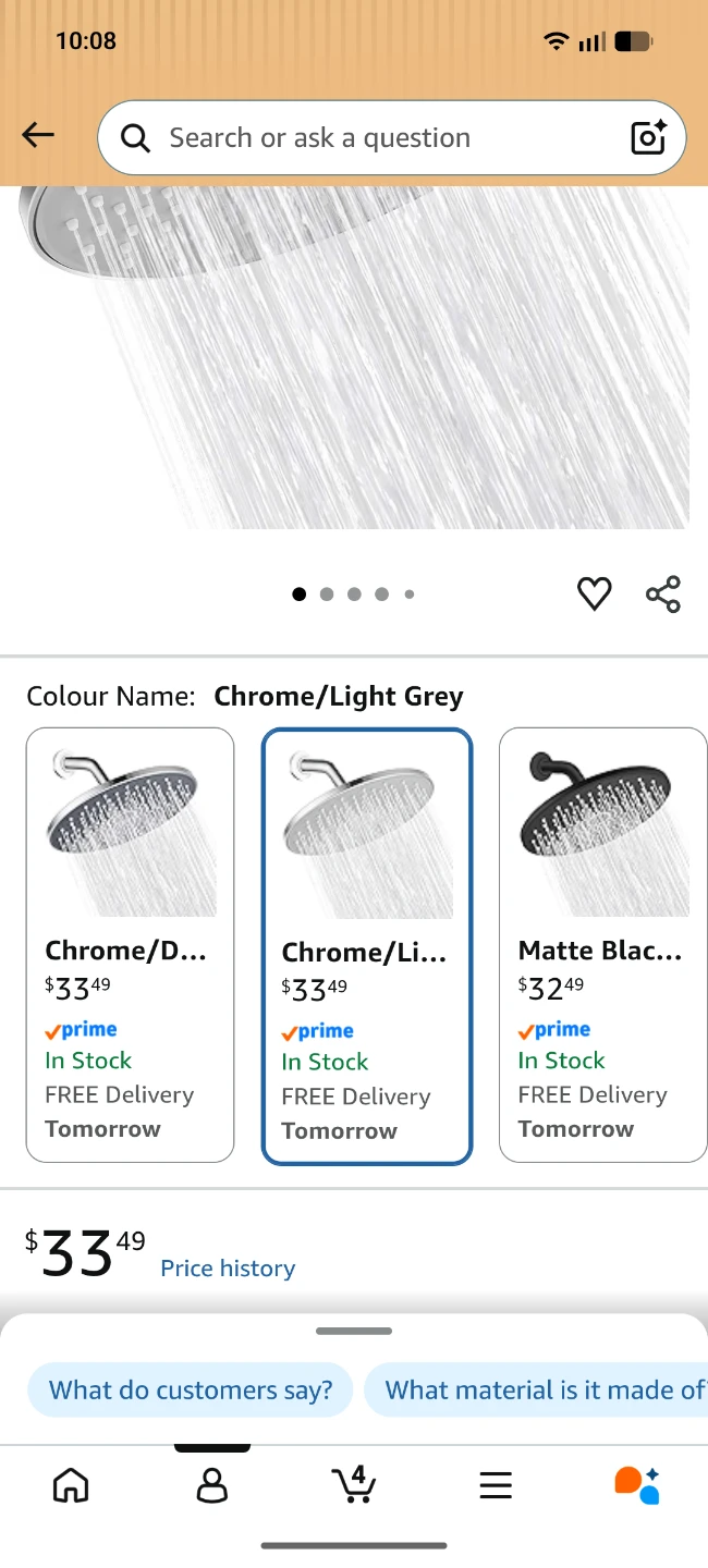 NEVER USED! Chrome Rain Shower Head + Adjustable Arm Set - photo 2
